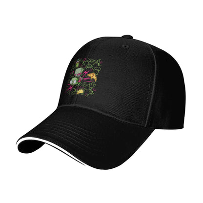 Invader Zim Riding Gir Baseball Caps