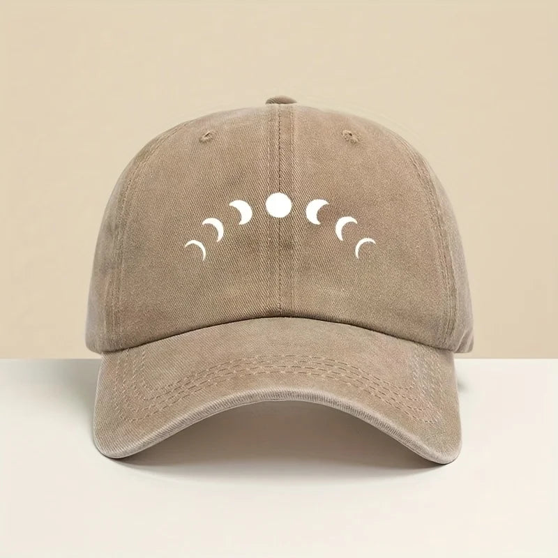 Moon Phase Design Classic Retro Trucker Hats Unisex Adjustable Baseball Cap