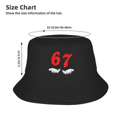 Funny Six Seven 67 Meme Bucket Hat