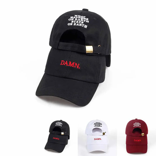 Unisex DAMN Letter Embroidery Baseball Caps