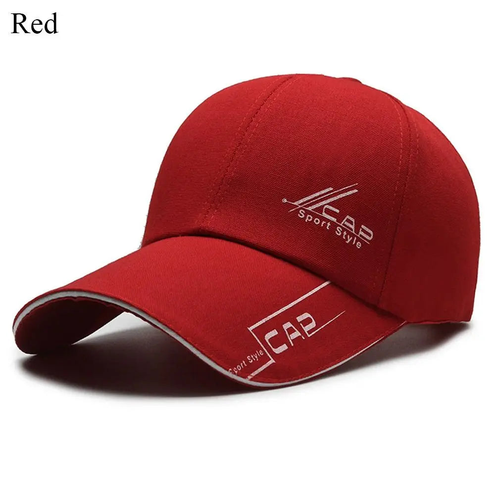 Casual Adjustable Baseball Cap Long Brimmed Solid Color Sun Hat