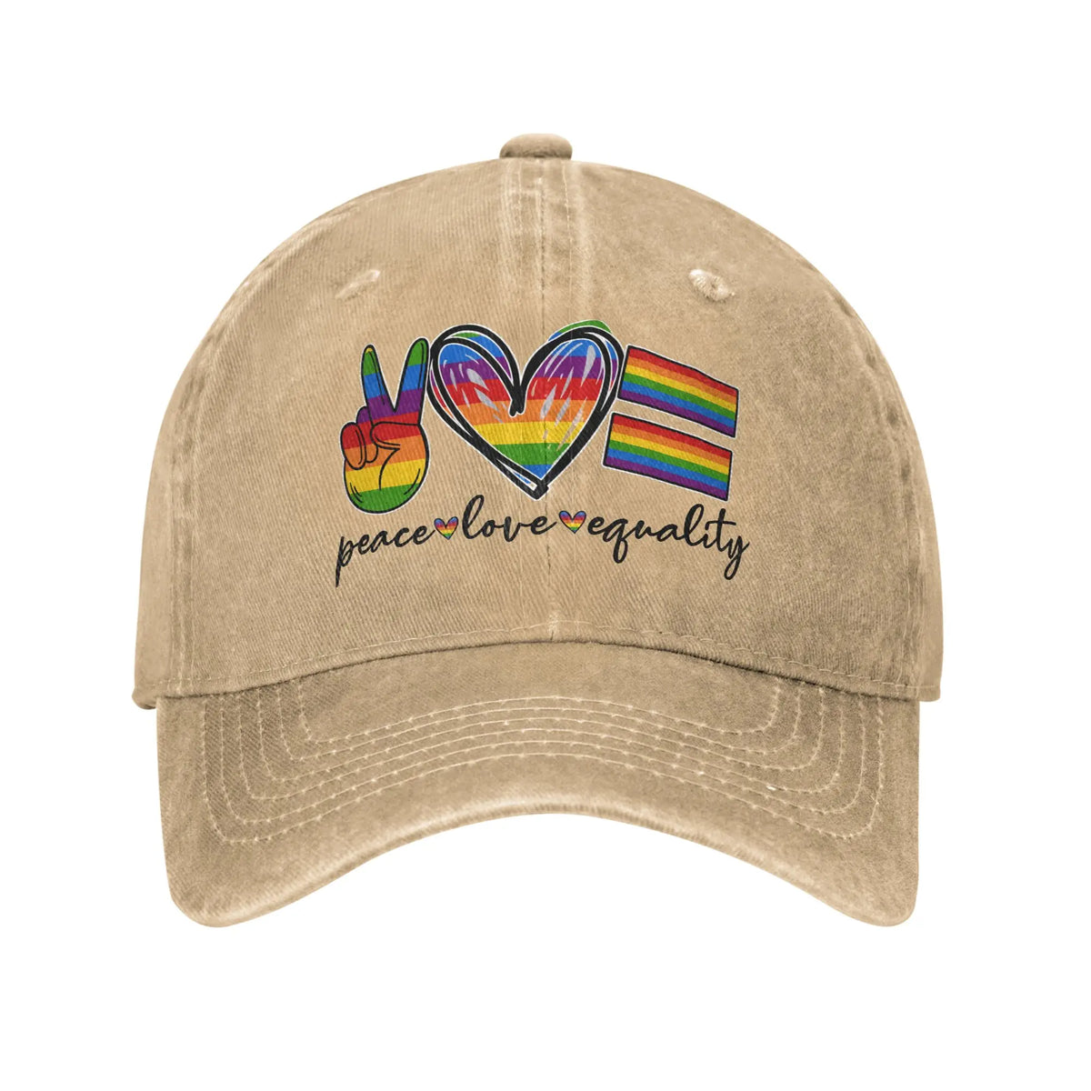 Purride Cat Pride Ally LGBT Rainbow Baseball Caps