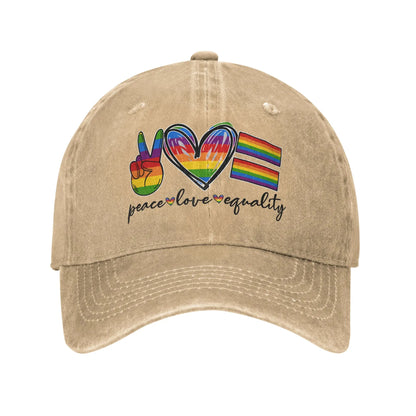 Purride Cat Pride Ally LGBT Rainbow Baseball Caps