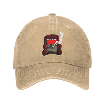 Kawaii Rocker Doll Rock Baseball Caps Vintage Distressed Washed Domo Kun Sun Cap