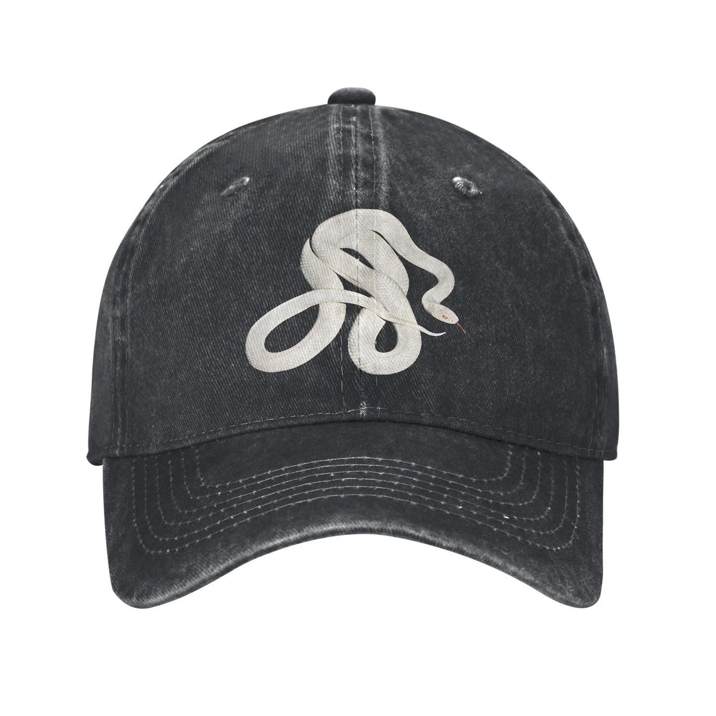 Retro Deftones Baseball Caps Unisex Style Distressed Cotton Snapback Cap White Pony