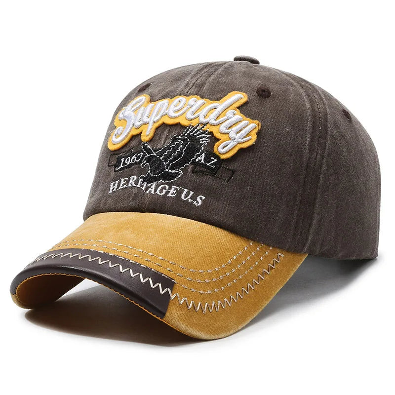 Unisex Sporty Cotton Washed Baseball Cap - Stylish ORIGINAL THE BLACK Letter Embroidery