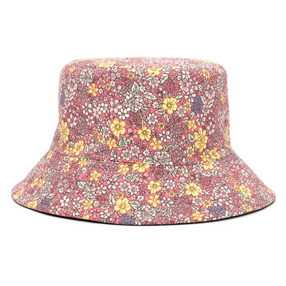 Spring and Summer Small Floral Print Bucket Hat