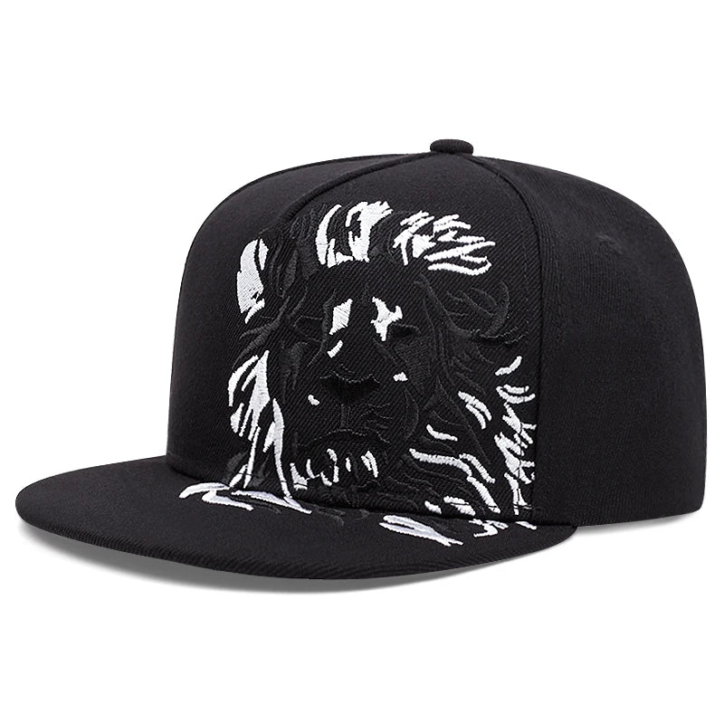 Lion Eagle Embroidered Fashion Men's Street Hip Hop Hat Snapback Hat