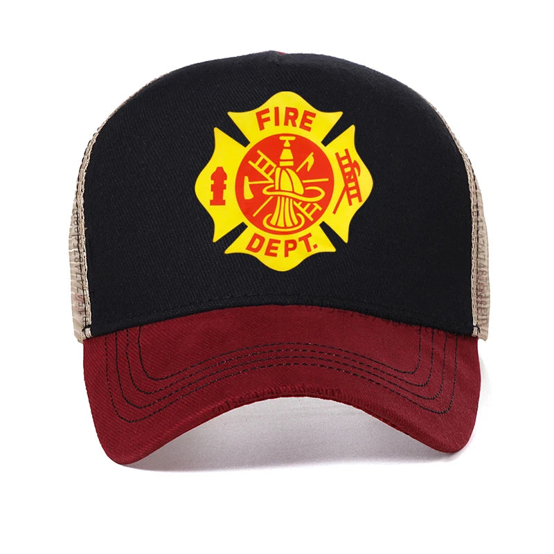 Fire Dept Badge Men Baseball Cap