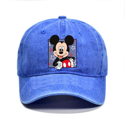 Retro Washed Mickey Mouse Print Baseball Cap