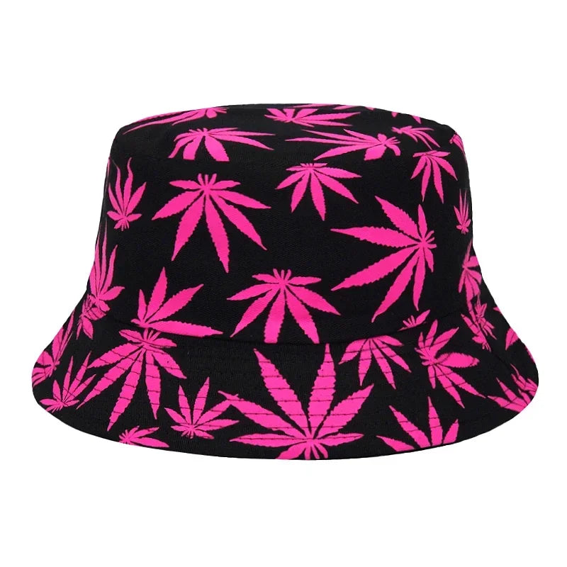 Unisex Bucket Hat Summer/Summer Bucket Hats Weed Print Fisherman