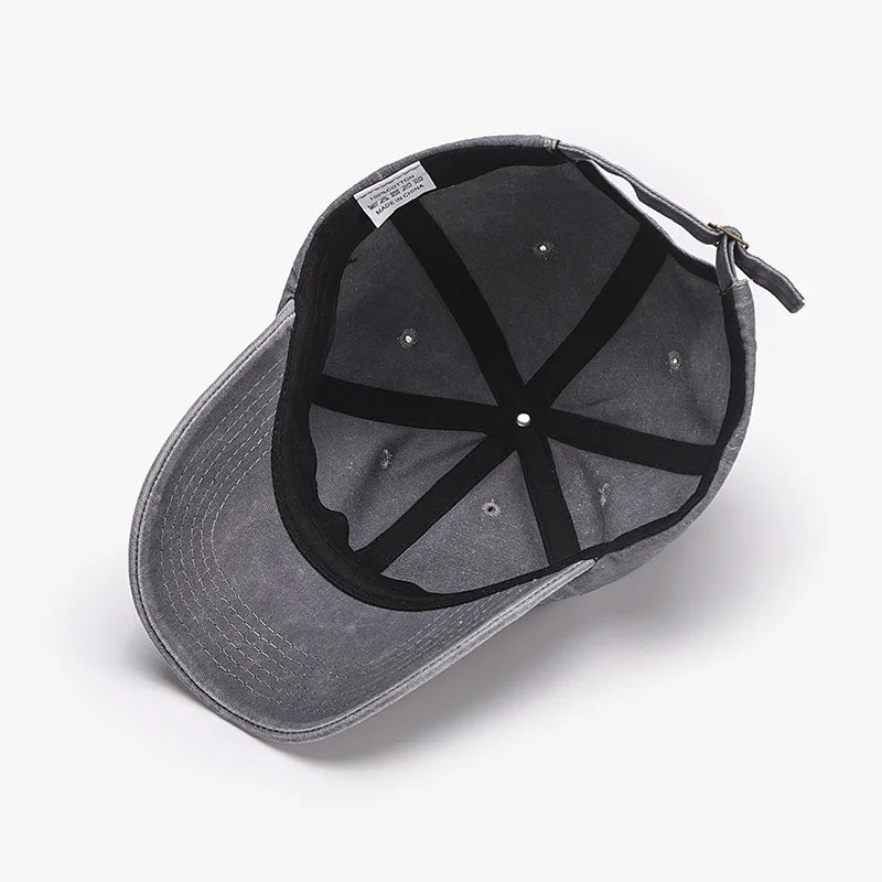Embroidered Triple Moon Pentacle Wash Cotton Soft Baseball Caps