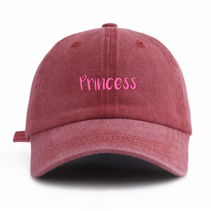 Princess Print Washed Baseball Cap For Adults