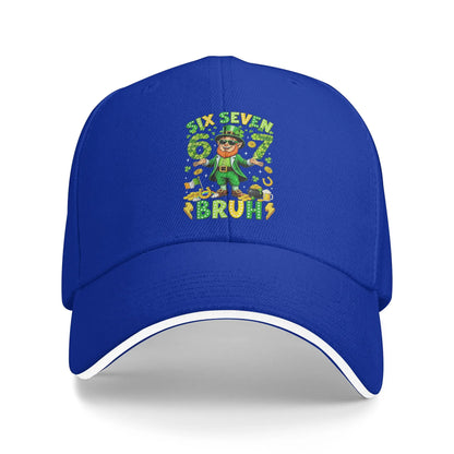 Six Seven Bruh St Patricks Day Leprechaun Meme 6 7 Casual Baseball Cap