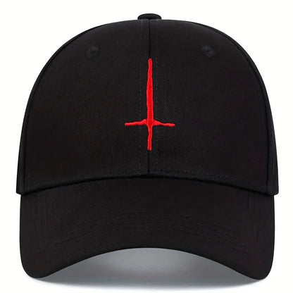 Unisex Cross Embroidery Baseball Caps Spring Autumn