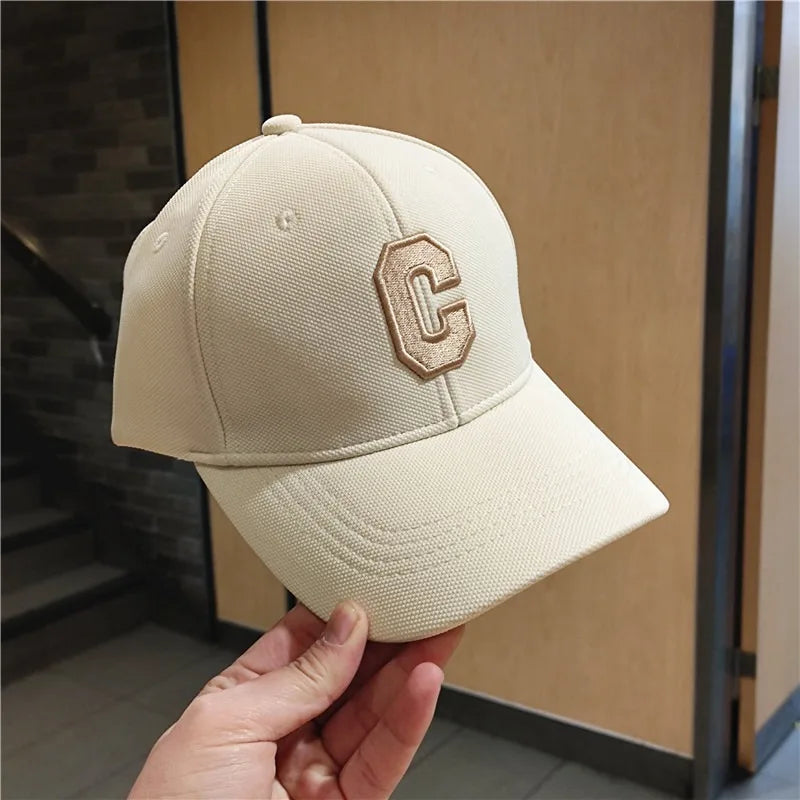 Baseball Cap New Ins Letter C Hat Women'S Spring Summer