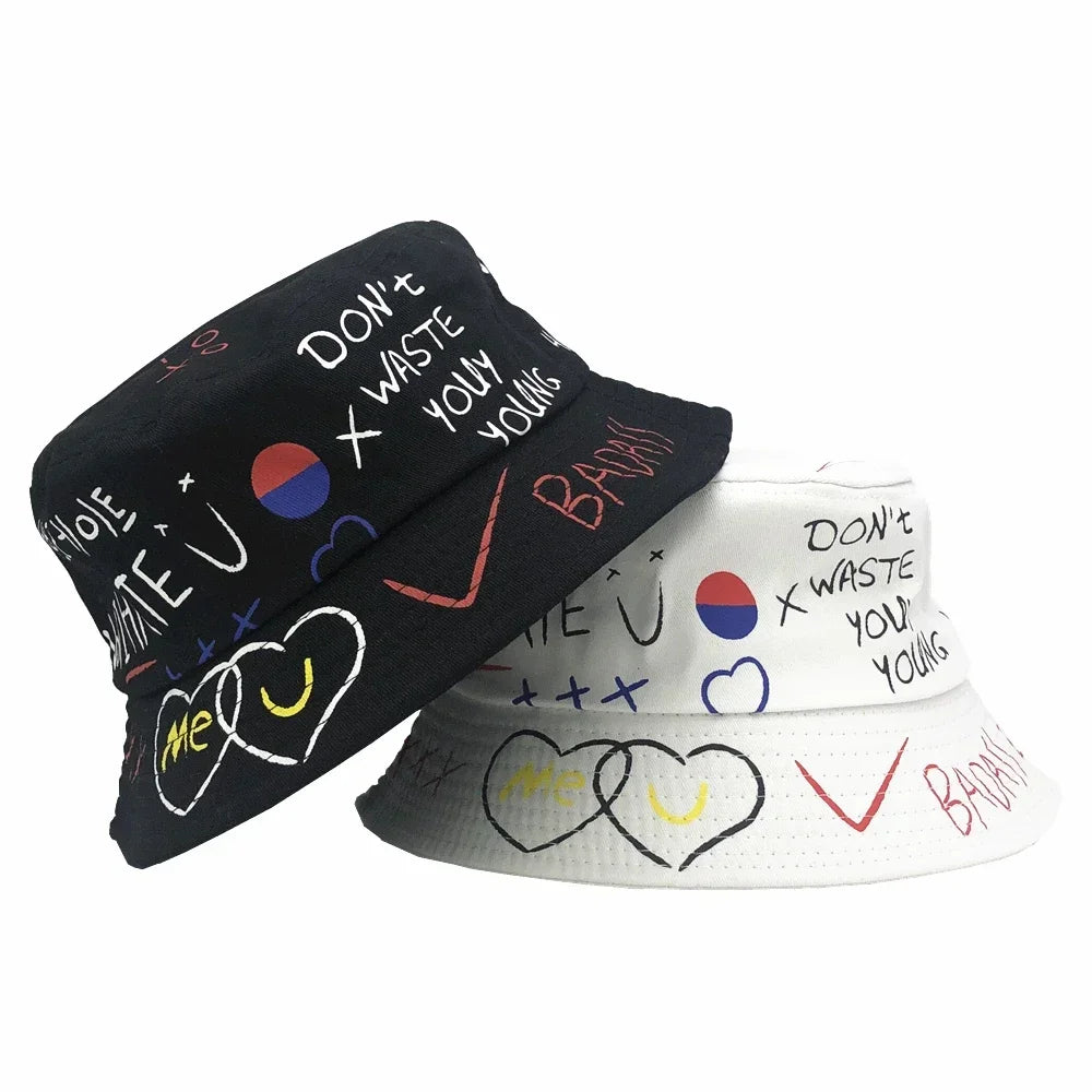 Summer Unisex Bucket Hat Outdoor Harajuku Style Hip Hop Bucket Hat