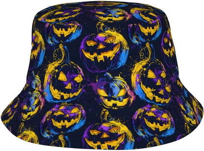 Pumpkin Hat Skull Bucket Hat