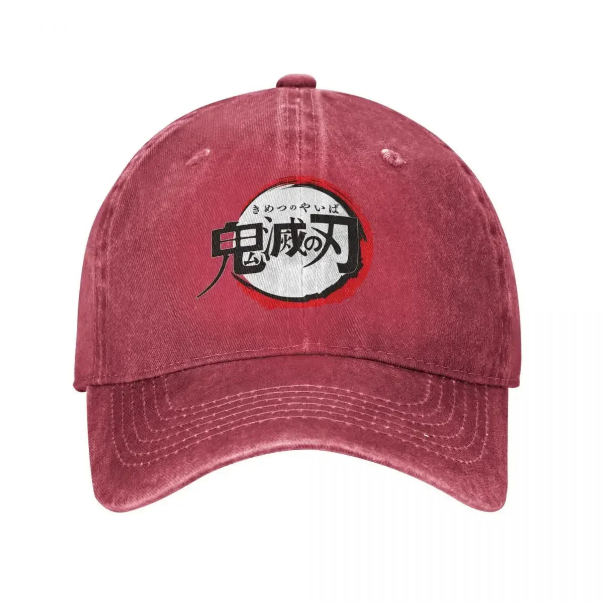 Demon Slayer Anime Baseball Caps Fashion Distressed Washed Cap Men Women
