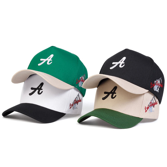 Unisex Personality A Letter Embroidery Baseball Caps Sunscreen Hat