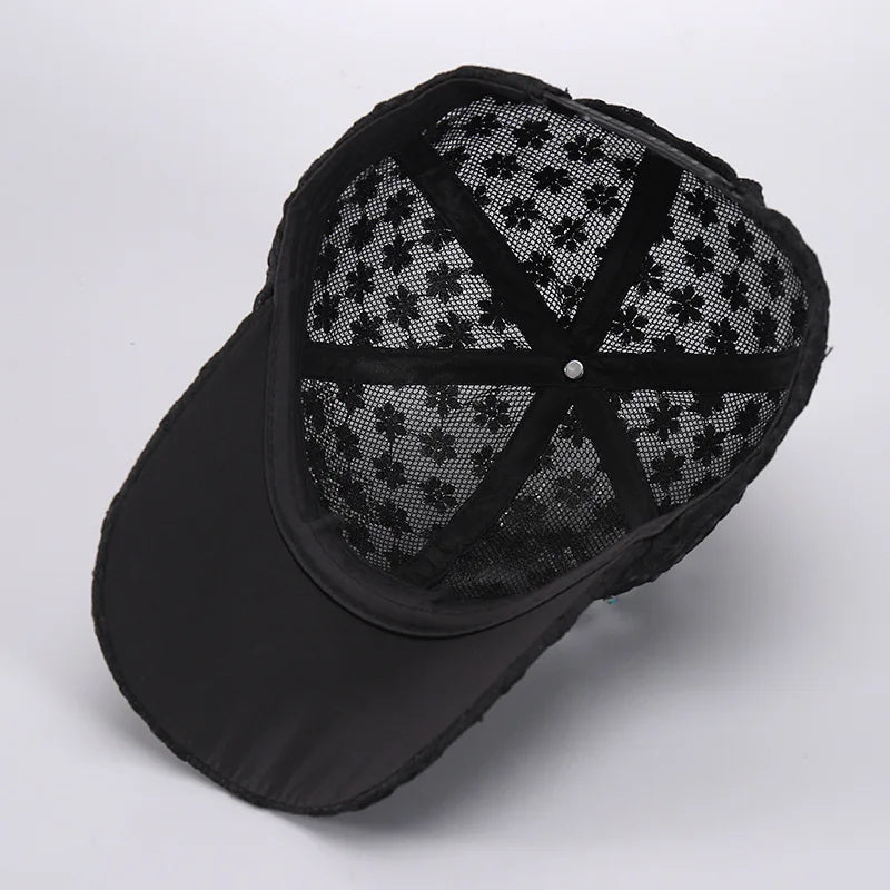 Summer Lace Flowers Baseball Caps