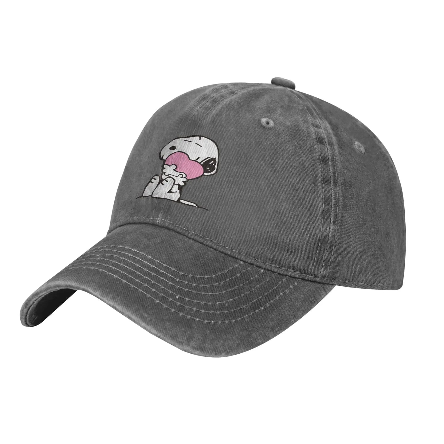 Peanuts Snoopy Pink Heart Men Women Baseball Caps