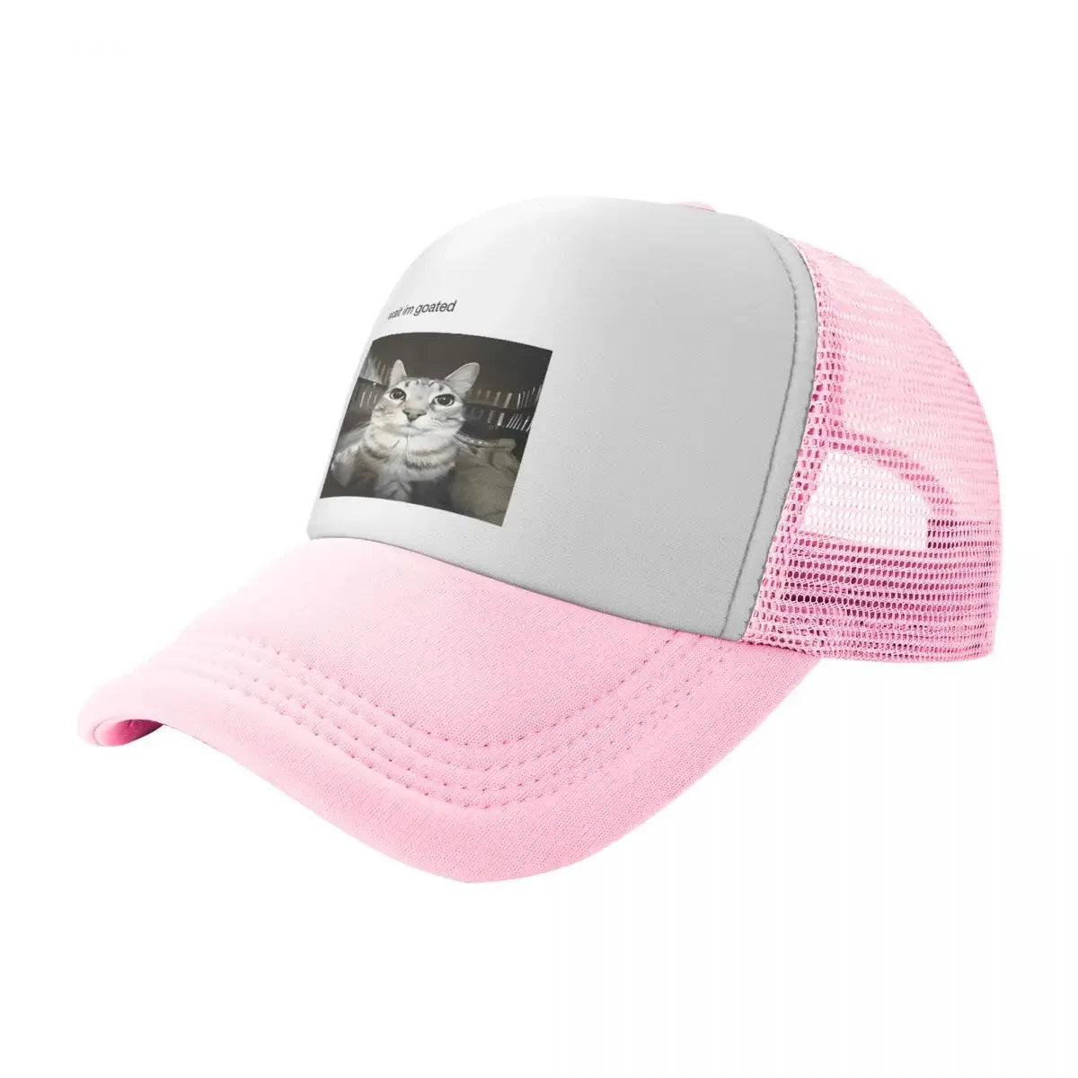 Wait I'm Goated Cat Mesh Baseball Cap
