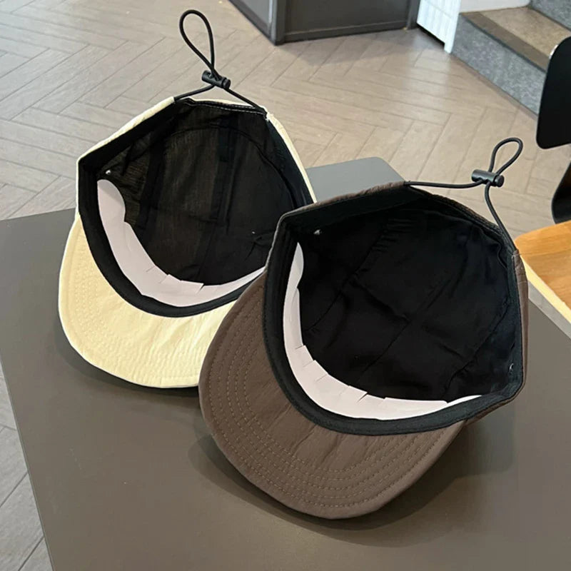Short Brim Embroidery Baseball Cap