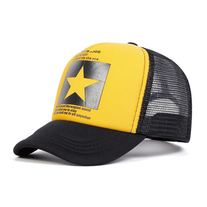 Children Five Pointed Star Print Baseball Net Caps Spring Summer