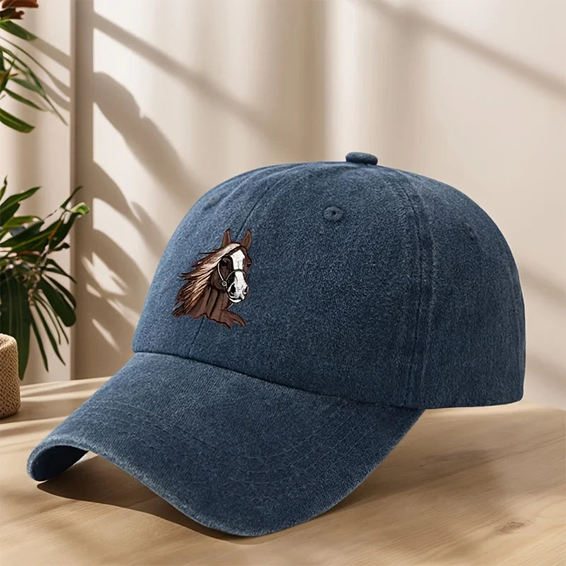 Trendy Versatile Fashion Horse Head Print Baseball Cap