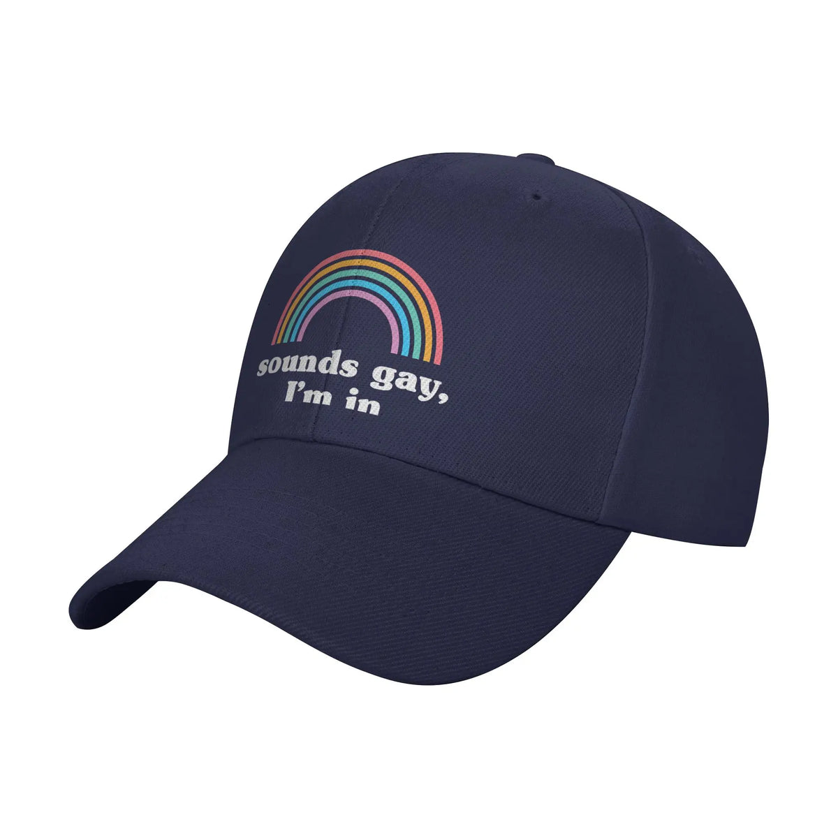 Fashion Sounds Gay I'm In LGBT Pride Rainbow Racerback Curved Brim Baseball Cap