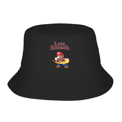 Street Super Marios Splattery Bucket Hat Unisex Packable Outdoor