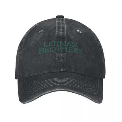 Retro Lehman Brothers Risk Management Department 2008 Baseball Hat Unisex Distressed