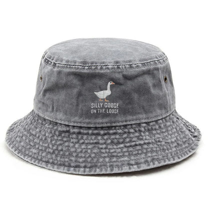 Silly Goose Washed Cotton Bucket Hat For Men Women