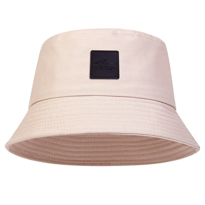 Unisex New York Leather Label Personality Bucket Hats Fishermen Caps