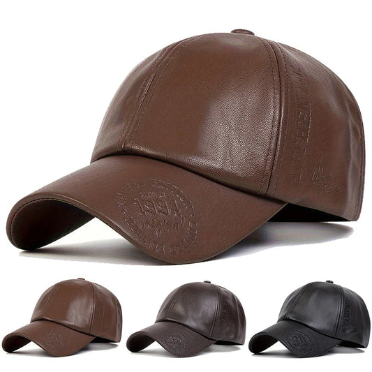Unisex Vintage Leather Baseball Caps