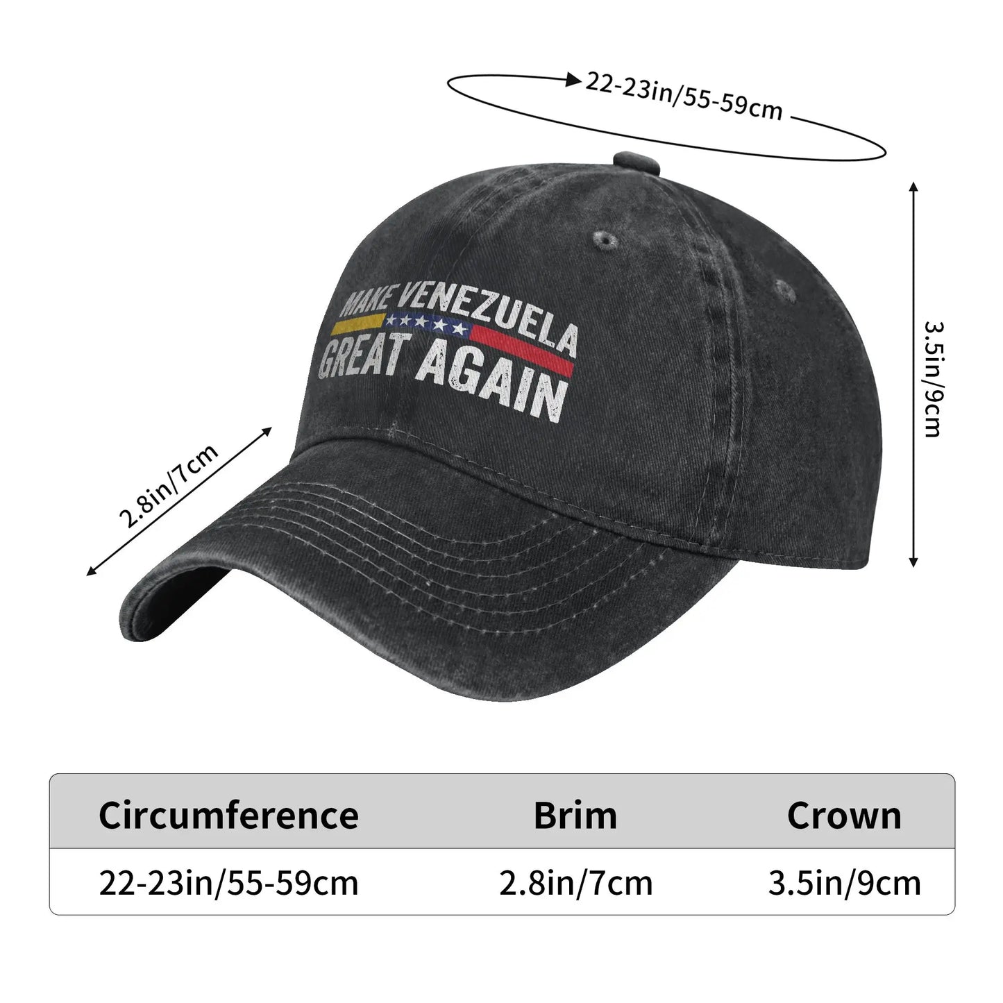 Washed Baseball Cap Make Venezuela Great Again Summer For Men Women