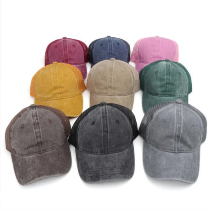 Washed Baseball Cap Outdoor Mesh Cap Sports Fashion