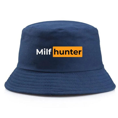 Milf Hunter Bucket Hat Summer Funny Foldable Bucket Hat Man Women
