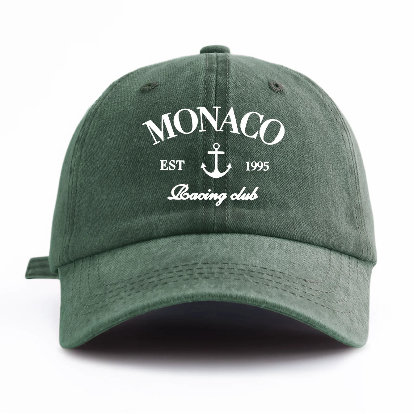 MONACO Print Washed Baseball Cap For Adults