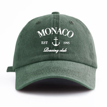 MONACO Print Washed Baseball Cap For Adults
