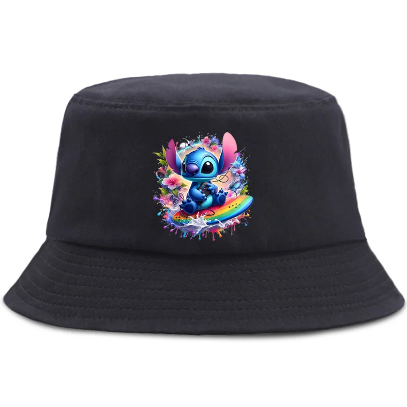 Lilo Stitch Parent-child Bucket Hat Summer Panama Bucket Cap Women Men