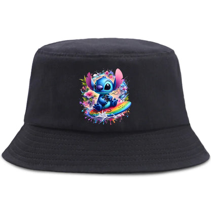 Lilo Stitch Parent-child Bucket Hat Summer Panama Bucket Cap Women Men