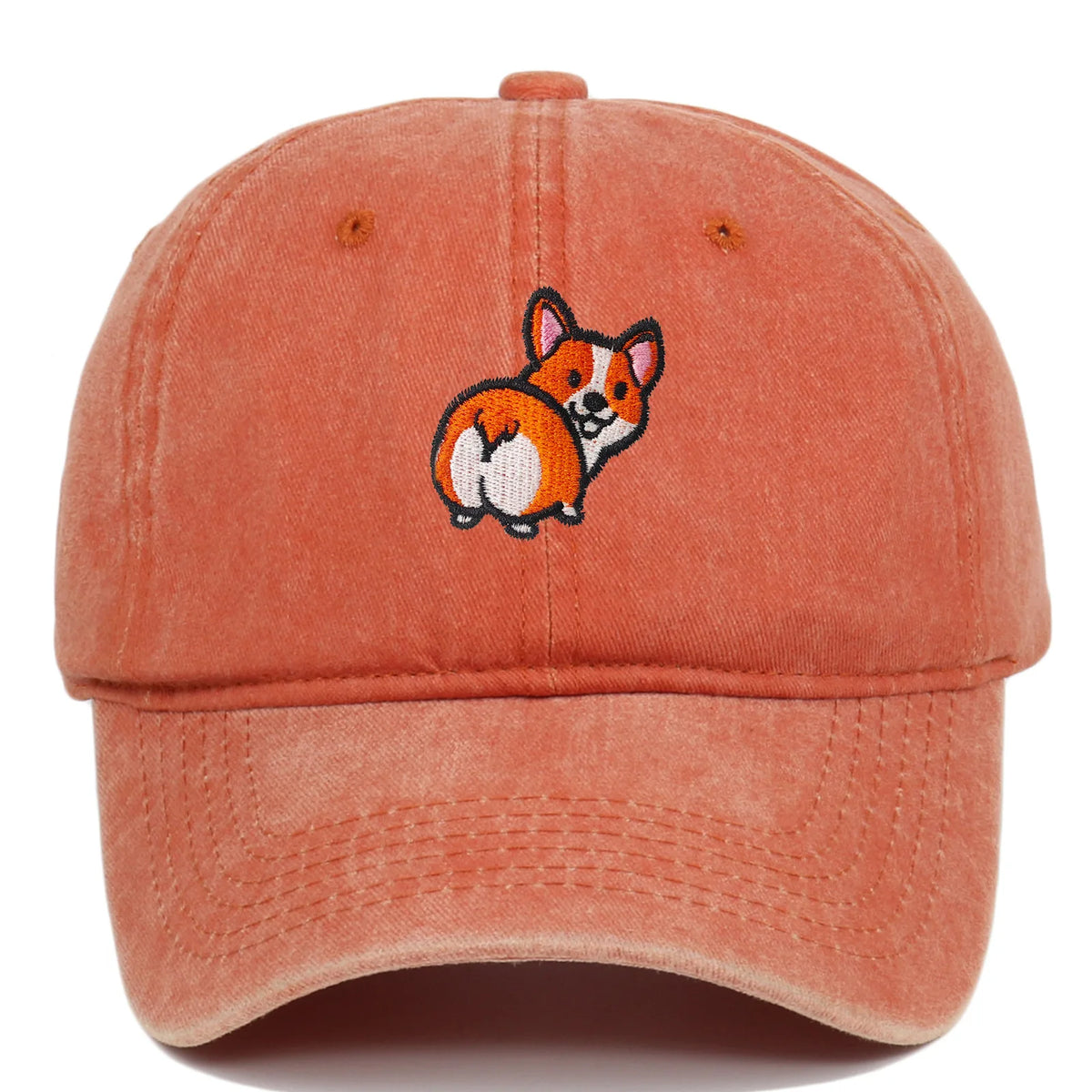 Fun Corgi Canine Embroidered Baseball Hats
