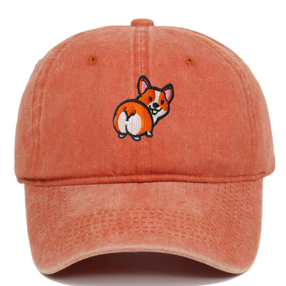 Fun Corgi Canine Embroidered Baseball Hats