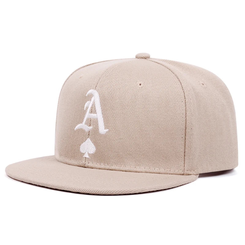 Unisex A Letter Label Embroidery Snapback Baseball Caps