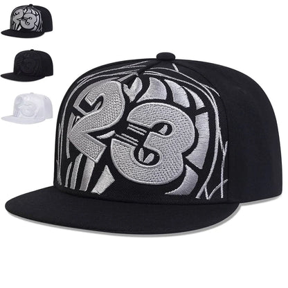 Unisex 23 Basketball Embroidery Hip-hop Hats Spring Autumn Adjustable Casual Snapback Caps