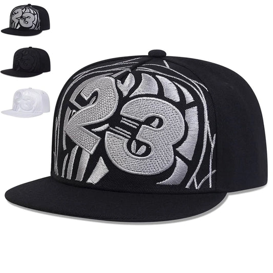 Unisex 23 Basketball Embroidery Hip-hop Hats Spring Autumn Adjustable Casual Snapback Caps