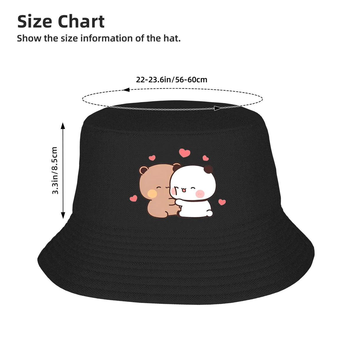 Bubu Panda And Dudu Bear Bucket Hats