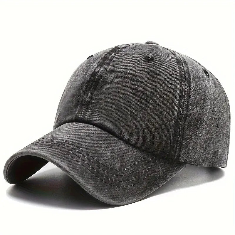 Baseball Cap Adjustable Solid Color Casual Hat Stretchy Fabric